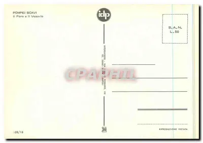 Pompeii - Forum and Vesuvius — publisher idp, no. 28/18 — Back