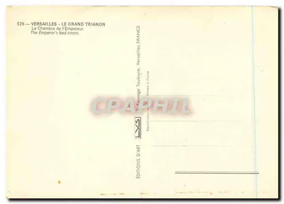 Versalhes - O Grande Trianon — A Câmara do Imperador — Edições d'Arte — Verso