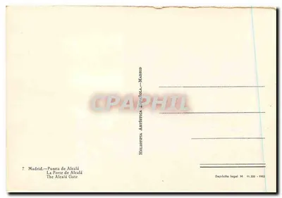 Madryt — Puerta de Alcalá — Heliotropia Artística, Madryt — Rewers