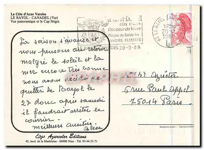 Le Rayol - Canadel en het Cap Negre — Uitgever Esyss, serie 'Côte d'Azur Varoise' — Achterkant