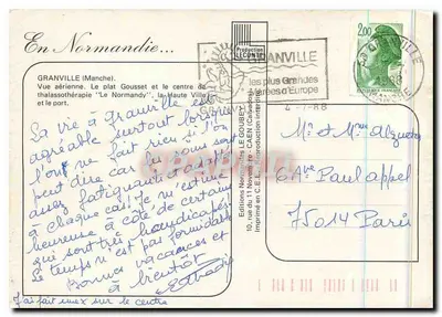 Granville — vue aérienne — Emy — Verso