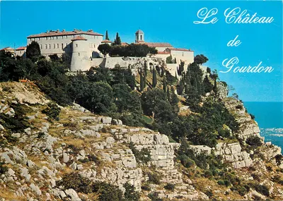 O Castelo de Gourdon — vista panorâmica — Les Editions Gilletta, n° GL-28