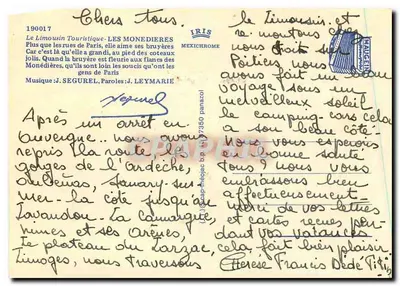 Paisagem de montanha com pastor e rebanho — editor IRIS, n° 190017 — Verso