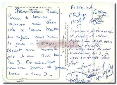 Sartène — Dolmen e vaca — Editor: Photo Emanuel Sartène, Impresso na C.E.E. — Verso