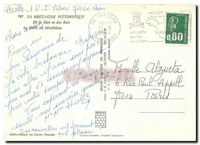 O Golfo do Morbihan — Carta postal panorâmica — Éditions Y. R. Chalot — Verso