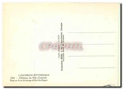 Château de Val — Château de Val (Cantal) — Production L. Lavaux, Limoges — Verso