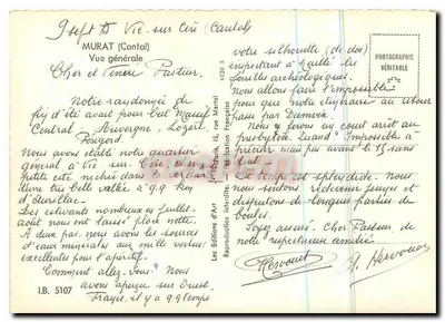 Vie-sur-Cère (Cantal) — vista geral — Les Éditions d'Art — Verso