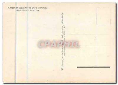 Verhalen en legenden in het Normandische land — originele tekening van Alain Letort — Éditions Olivier EdJR — Achterkant