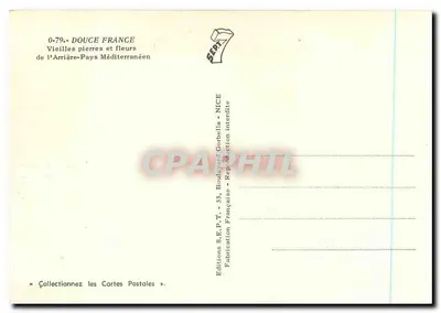 Velhas pedras e flores do Arrière-Pays Méditerranéen — Éditions S.E.P.T. - NICE — Verso