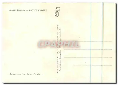 Varo飐e Kust — Panoramische uitzicht op Toulon, Hyères, Carqueiranne, La Capte en Le Lavandou — Uitgaven S.E.P.T. — Achterkant