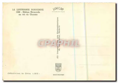 Dom normandzki — dach z chaumu — IRIS — Rewers