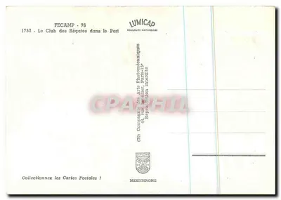Fécamp - O Clube das Regatas no Porto — editor LUMICAP — Verso