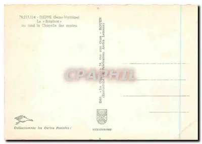 Dieppe (Seine-Maritime) — O « Brigthon » no fundo, a capela dos marinheiros — Iris — Verso