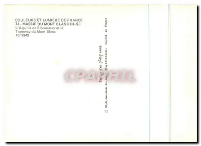 Pociąg w masie Mont Blanc — Aiguille de Bionnassay — wydane przez Yvon, n°10/1345 — Rewers