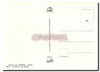 Zamek Ripaille — Oaza Thonon-Évian — Éditions Thonon-Evian — Rewers