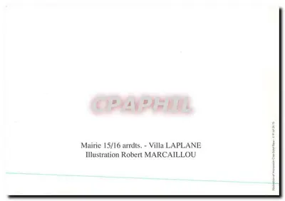 Willa Laplaine — Mairie 15/16 arrdts. — Ilustracja Robert Marcaillou — Rewers