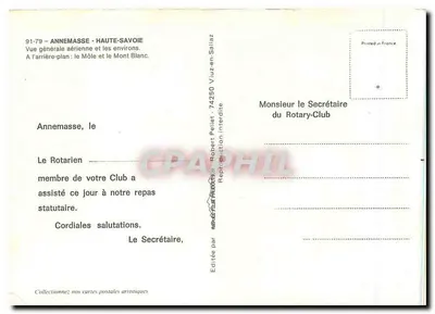 Annemasse - Haute-Savoie — Vista geral aérea e os arredores — Robert Pellet, Viuz-en-Sallaz — Verso
