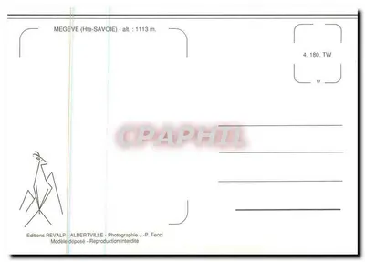 Megève — Alta Saboia — Edições Revalp — Verso