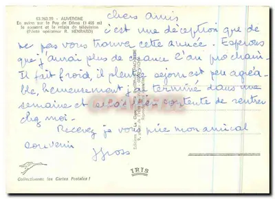 Puy de Dôme — cume e retransmissor de televisão — IRIS — Verso