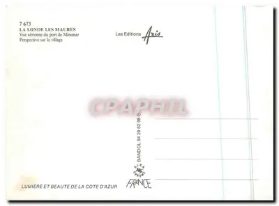 La Londe-les-Maures — Widok z powietrza portu Miramar — Les Editions Aris, n°7673 — Rewers