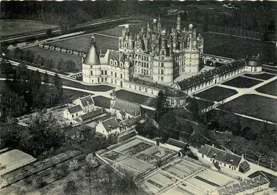 Chambord — O Castelo — Vista tirada de avião — Cie des Arts Photométriques, 44, rue Leteriller - Paris
