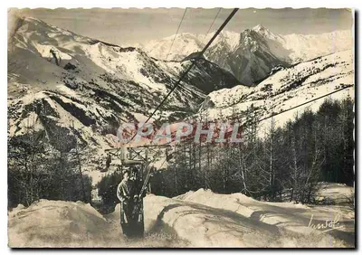 Valloire-Galibier — O Télébonne Julliard, no fundo o Perron dos Encombres — Éditions Photographiques Chambery