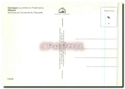 Strażnicy nad brzegami Vaccarès — Camargue — Société Éditions de France — Rewers
