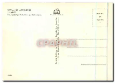 Les Alyscamps — Cmentarz Gallo-Rzymski — Éditions Naturelles — Rewers