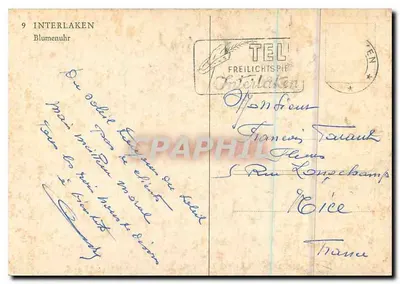 Interlaken — zegar kwitnący — spektakl na świeżym powietrzu w Interlaken — Rewers