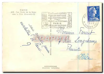 Paryż — Quais Seiny w kierunku mostu Alexandre-III — Wydawnictwo IRIS — Rewers