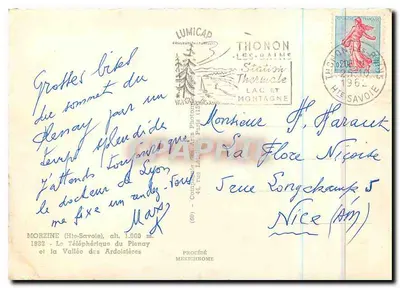 Morzine (Haute-Savoie) — Estação de teleférico e estabelecimentos de reparação — Lumicap — Verso