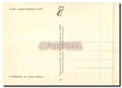 Saint-Tropez w nocy — Wydawnictwo S.E.P.T. — nr 65-221 — Rewers