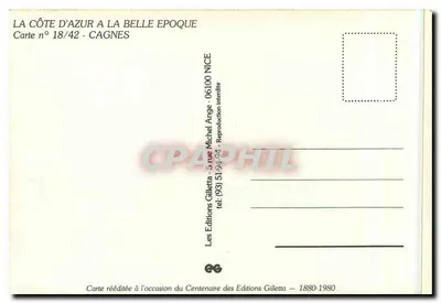 Cagnes — Linha do Tram — TNL — Em torno de Nice — Coleção artística — Verso