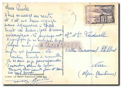 Mont Aiguille — Alpy Pittoreskie N.302 — Foto Chanteperdrix — Rewers
