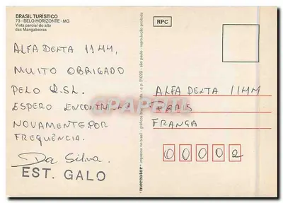 Gedeeltelijke weergave van de Mangabeiras — Belo Horizonte, MG — uitgever Brasilitúrico — Achterkant
