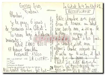 La Ciotat — férias — Edição Tardy, n° 507954 — Verso