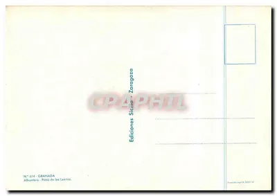 Alhambra - Działanka Lwów — Wyd. Ediciones Sicilia - Zaragoza, nr 614 — Rewers