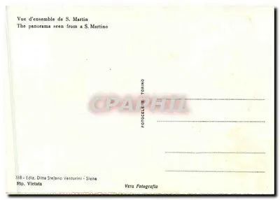 Siena - Panorama visto de S. Martino — Editor Stefano Venturini, n° 518 — Verso