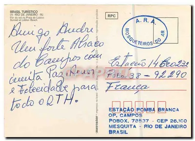 Pôr do sol na praia de Leblon — Brésil Turístico, n°29 — Rio de Janeiro - RJ — Verso