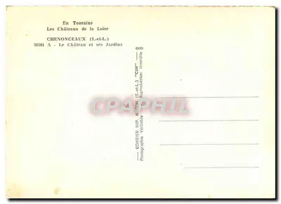 Chenonceau — Kasteel en Tuinen — Combier (S.-et-L.) — Achterkant