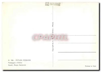 Nilowy krajobraz — Płótno rzymskie — Wydawca A. Meridio, Mediolan — Rewers