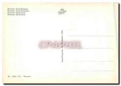 Ravenna — Zona Danteska — Widok klasztoru i wieży kościoła — Vera Fotografia, nr 26 — Rewers