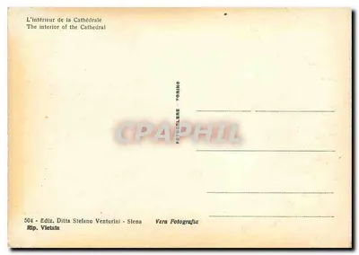 Sienne - Wnętrze katedry — wydawca Stefano Venturini, nr 504 — Rewers