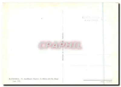 Os Reis Magos — Oferta aos Reis Magos — Museu de Apollinare Nuovo, Ravena — Verso