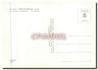 PONT-EN-ROYANS — As Casas Suspensas — La Bourne — Éditions Sergent Babilis — Verso