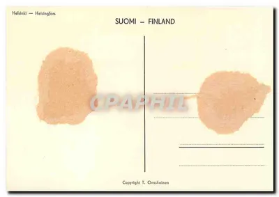 Helsinki — Plac Sejmu z kościołem i statuą — Copyright T. Ovaskainen — Rewers