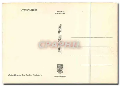 Littoral Norte — Carta postal ilustrada — Editor Artaud Frères, Nantes — Verso