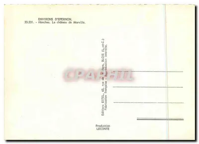 Zamek Morville — Okolice Épernon — Wydawca Estel — Rewers