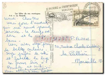 Gósi naszych gór — A-6 — Lis — Wydawnictwo IANSOL, ulica Croix-d'Or, Chambéry (Savoie) — Rewers