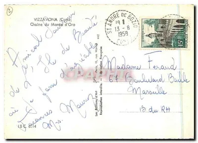 Vizzavona (Corsica) — Catena del Monte d'Oro — Le Edizioni d'Arte — Verso